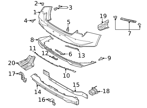 Bumper & Components - Rear for 2023 Hyundai Elantra #0