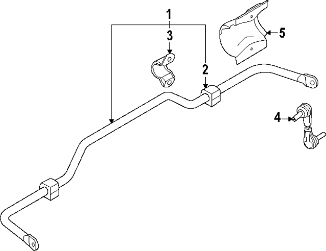 SZ6Z5A772A - Suspension: Stabilizer Bar for Ford: Maverick Image