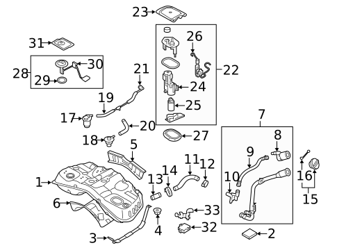 Fuel System Components for 2015 Kia Soul EV #1