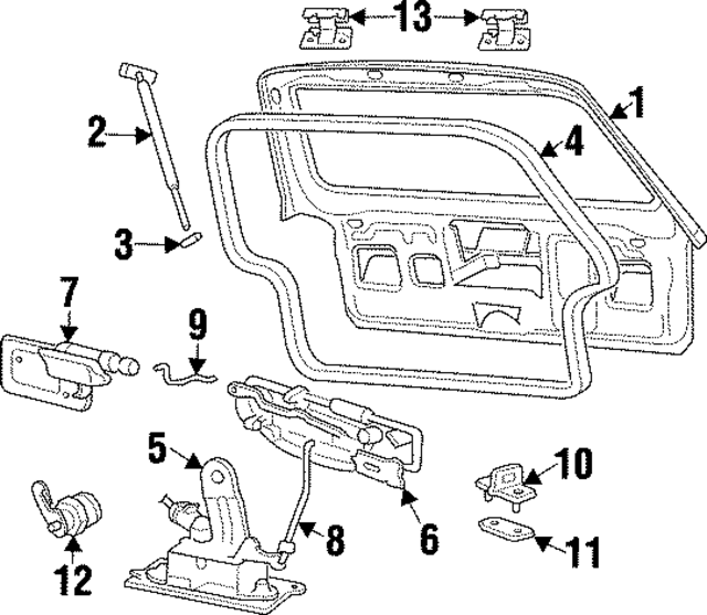 55235842AA - Body: Lift-gate Lock Striker Plate Spacer for Mopar Image