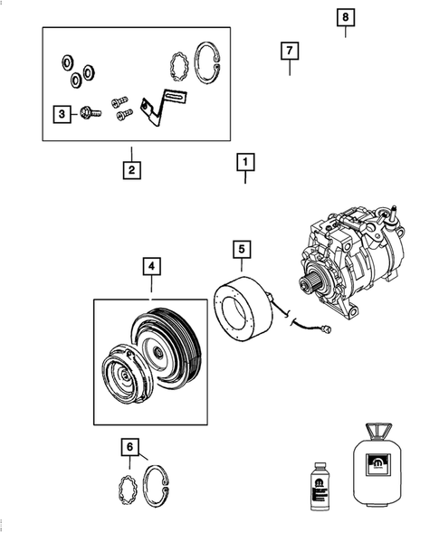Air Conditioner Compressor and Mounting for 2017 Ram 3500 #4