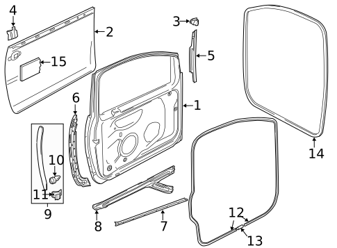 Door & Components for 2004 Volkswagen Golf #0