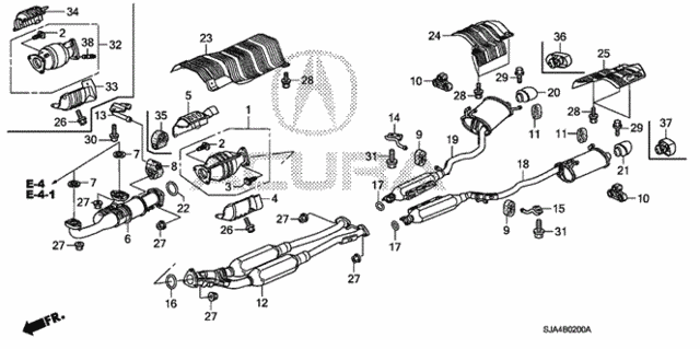 Exhaust Pipe - Muffler for 2011 Acura RL #0