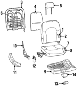 F7OZ5464416AAM - Body: Seat Back Cover for Lincoln: Continental Image