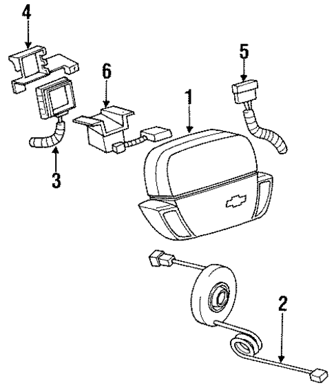 Air Bag Components for 1996 Chevrolet Beretta #0