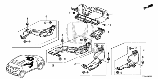 Duct for 2019 Honda HR-V #0