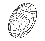 34118072020 - : 2018-2021 BMW M2 Rear Right Passenger's Side Brake Rotor - Genuine OEM for BMW: M2 Image