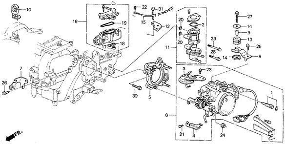 Throttle Body (88-90) for 1990 Acura Legend #0