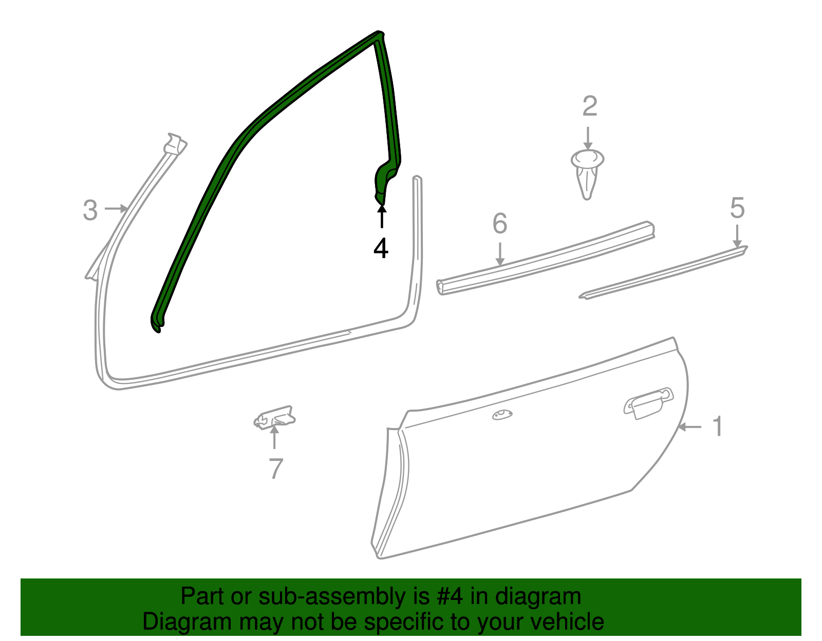 Door Weather-Strip - BMW (51718399175)