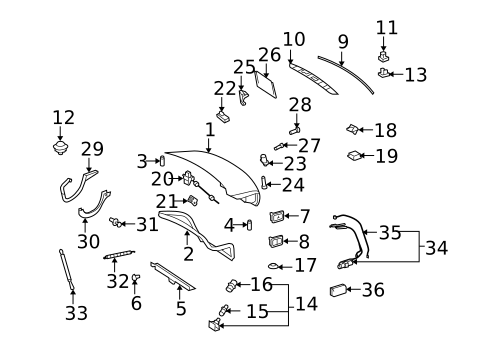 Trunk for 2013 Mercedes-Benz S350 #0