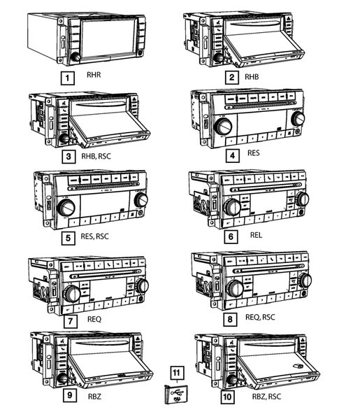 Radio, Antenna, Speakers, DVD, and Video systems for 2011 Dodge Avenger #0