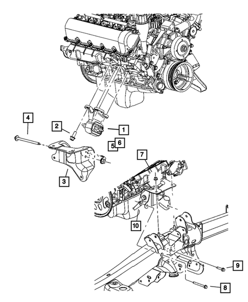Engine Mounting for 2004 Dodge Durango #2