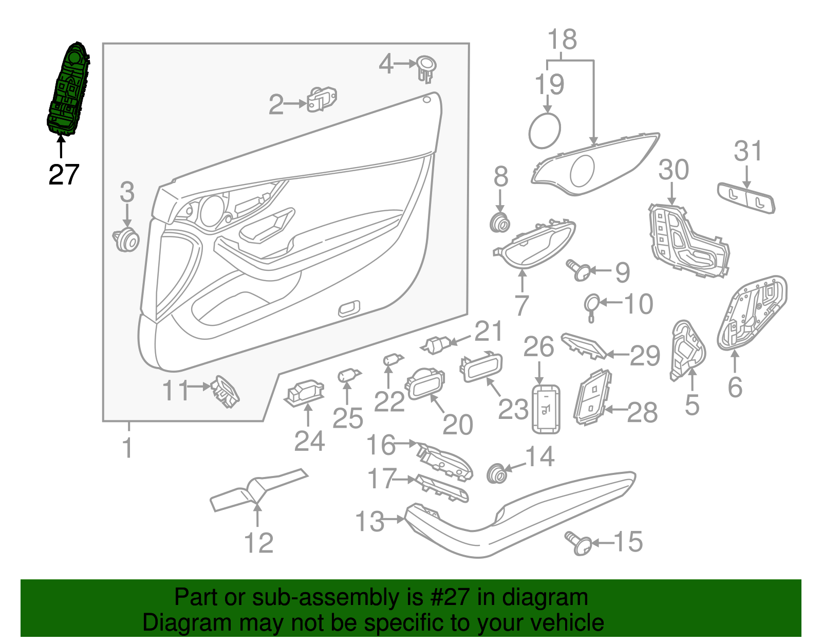 206-900-88-15-64 - Window Switch 2022-2025 Mercedes-Benz | Mercedes ...