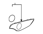 2057202203 - Body: Center Molding for Mercedes-Benz Image
