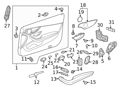 Interior Trim - Door for 2021 Mercedes-Benz C 63 AMG&reg; #0