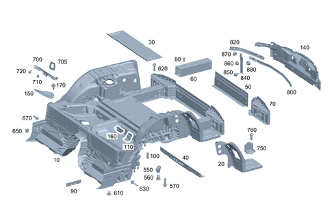 Rear-End Floor for 2025 Mercedes-Benz AMG GT 55 #0