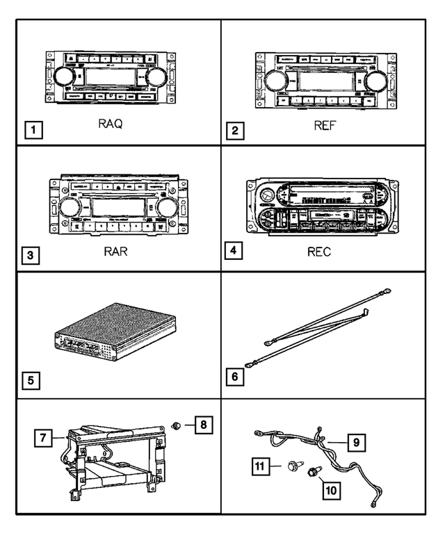 5091175AF - Instrument Panel and Radios and Consoles: Am/fm With Cd And Equalizer Radio for Mopar Image image