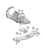 52128702AB - Engine Mounting: Transmission Crossmember for Mopar Image