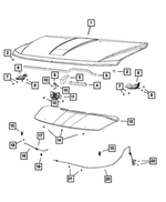 68048338AA - Body Sheet Metal Except Doors: Hood To Fender Seal for Mopar Image