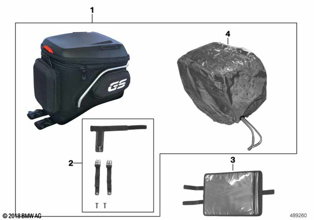 77452449431 - Luggage &amp; Storage: Attachment For Tank Rucksack for BMW-Motorrad Image