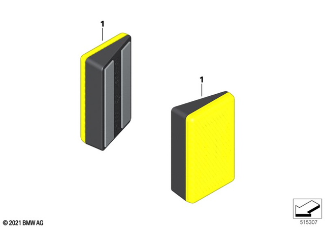 63141540587 - Lights: Rear Reflector Yellow -  for BMW-Motorrad Image image