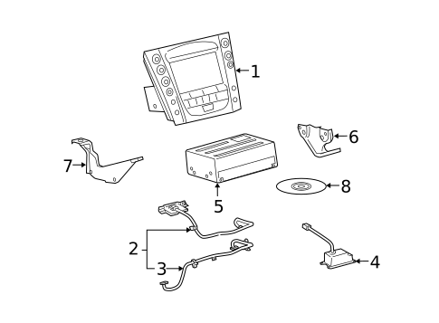 Navigation System Components for 2006 Lexus GS430 #0