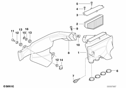 Intake Muffler for 2000 BMW-Motorrad K 1200 RS #0