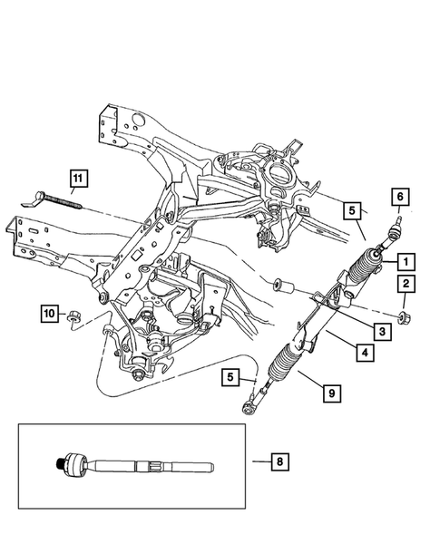Steering Gear for 2009 Dodge Dakota #0