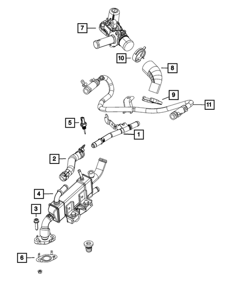 EGR Cooling System for 2016 Jeep Grand Cherokee #0