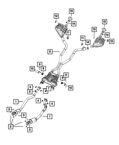 Exhaust System for 2021 Jeep Grand Cherokee #1
