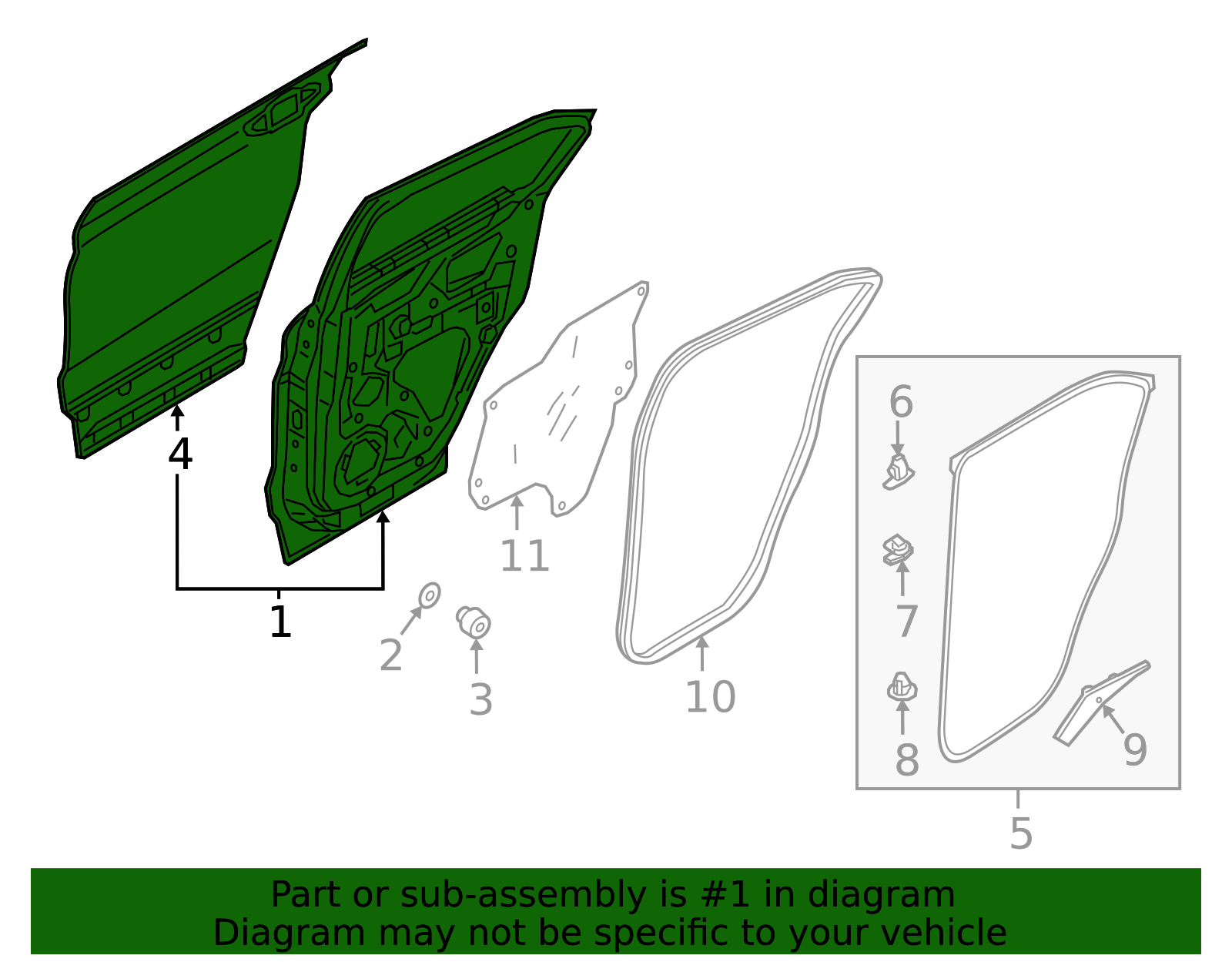 82100W170P - Door Shell 2018-2025 Mitsubishi Eclipse Cross