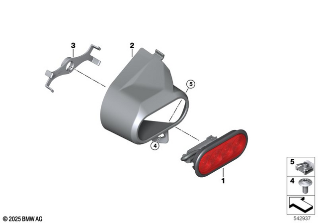 63178544587 - Lights: Mounting Clip -  for BMW-Motorrad Image