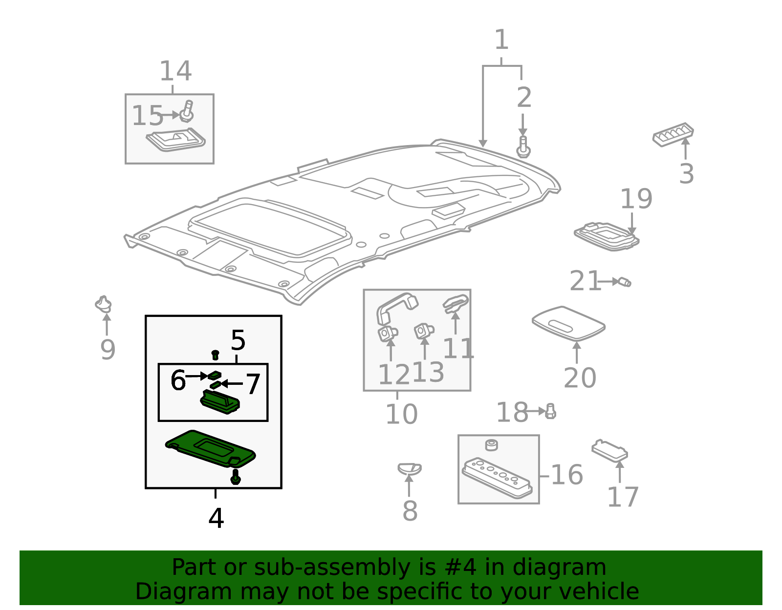 83280-STX-A02ZE - Sun Visor 2010-2013 Acura MDX | Curry Acura Parts
