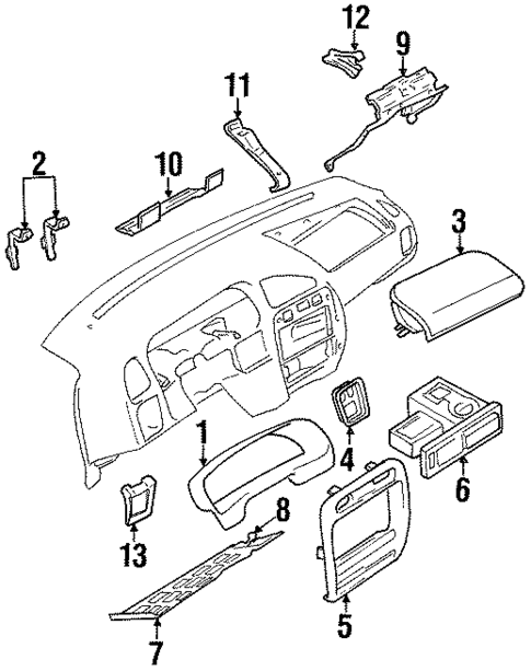 Instrument Panel Components for 1996 Suzuki Esteem #0