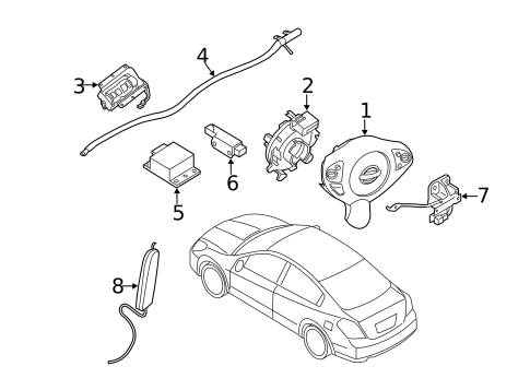 Air Bag Components for 2010 Nissan Maxima #0