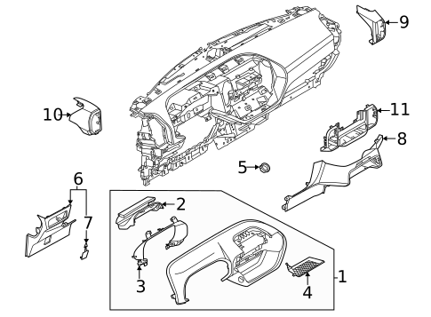 Instrument Panel Components for 2021 Ford Bronco Sport #0