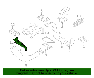 64-22-9-177-828 - Rear Duct 2009-2015 BMW | OEM Euro Parts