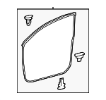 67862AK010 - Body: Surround Weather-strip for Toyota: Tacoma Image