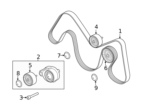 Belts & Pulleys for 2019 Jaguar XE #0