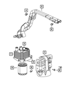 5047388AD - 2.4L I4; Engine PZEV: Oil Cooler Tube And Hose for Mopar Image