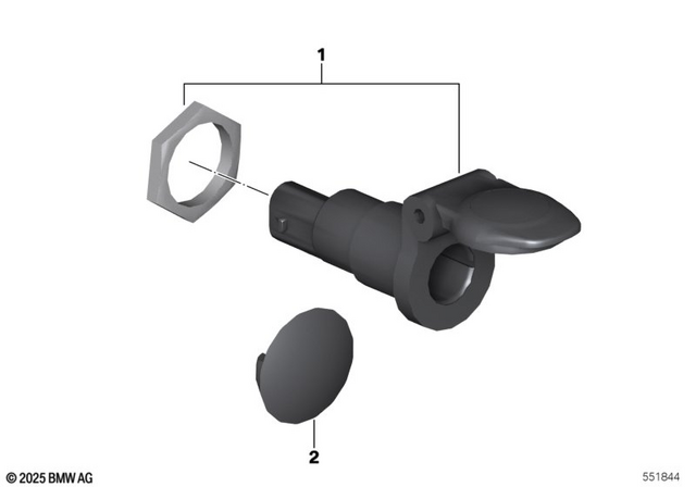 61347714741 - General Electrical System: Plug-in Socket -  for BMW-Motorrad Image