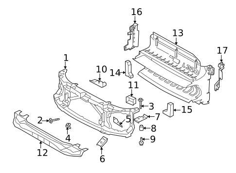 Radiator Support for 2008 Land Rover Range Rover Sport #0