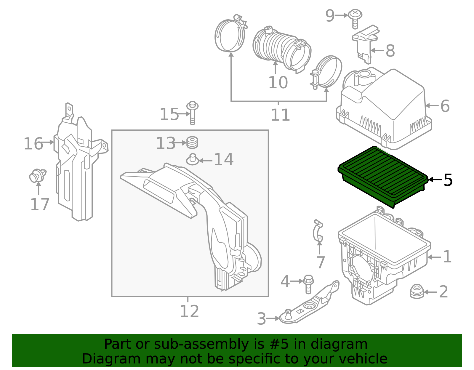 PAH9-13-3A0A - Filter Element - 2019-2025 Mazda 3 | Mazda Swag