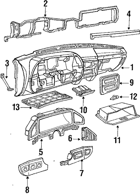 Instrument Panel for 1990 Ford F-250 #0