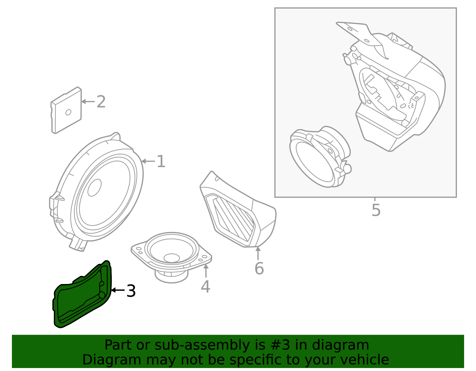 Genuine OEM Ford Part - Front Dr Speaker Insulator M2DZ-18978-A ...