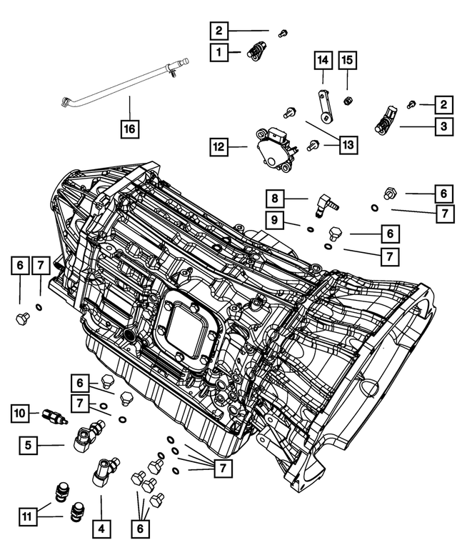 68020019AB - AS68RC; 6-Speed; Automatic Transmission: Transmission Case Plug for Mopar Image