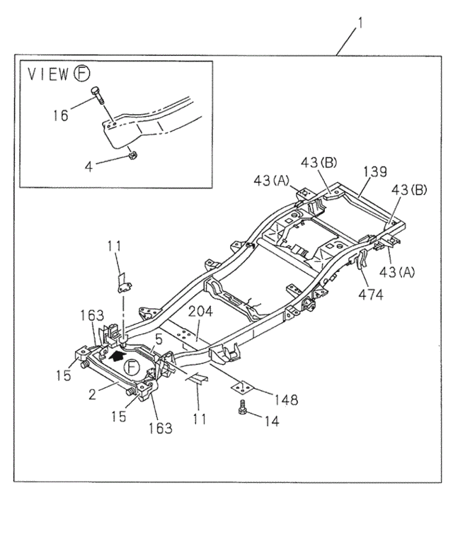 Frame for 1999 Acura SLX #0