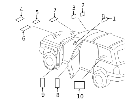 Labels for 2008 Chrysler Aspen #0