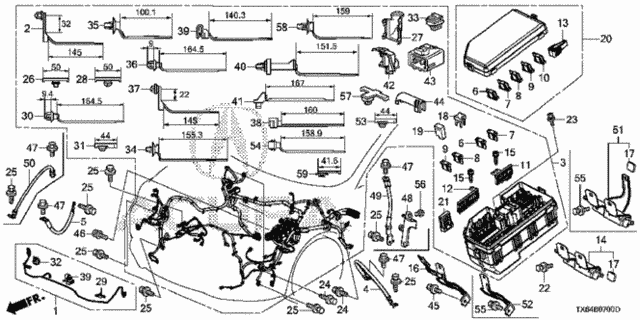 Wire Harness (1) for 2014 Acura ILX #0