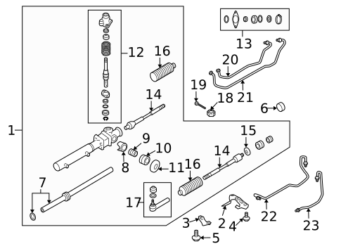 Steering Gear & Linkage for 2012 Subaru Tribeca #0